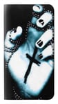 Innovedesire Dark Gothic Cross Hand Etui Flip Housse Cuir pour Motorola Moto X4