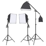 vidaXL belysningssæt til fotostudio med stativ og softbox