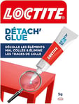 Loctite | Détach' Glue (tube de 5 g) – Dissolvant colle pour décoller les éléments mal collés – Gel transparent pour éliminer les traces de colle – Dissolvant anti traces de colle