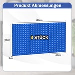 Verktygsvägg verktyg perforerad vägg med 3 pegboards & 28 delar hängande tillbehör Blå