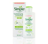 Simple Hydrating Light 12H Moisturiser 125ml Vitamin B5 & Hydrate Face Skin