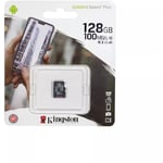 Carte micro-SD KINGSTON CANVAS Select™ Plus - UHS-I Classe 10 / Spéciale FHD 100MB / SDCS2 / 128GB