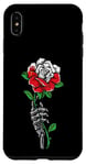 Coque pour iPhone XS Max Rose de Gibraltar avec racines squelettes du drapeau de Gibraltar