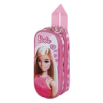 Barbie Fashion-Trousse 3D Double, Rose, 22 x 9,5 cm