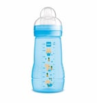 MAM Biberon Easy Active Baby Bottle A131 avec tétine en silicone Skinsoftm Ultra doux, pour bébé à partir de 2 mois, stérilisable, bleu, 270 ml