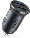 Anker Car Charger, Mini 24W 4.8A Metal Dual USB Car Charger, PowerDrive 2 Alloy