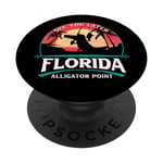 Alligator Point, Floride, Floride, à plus tard Alligator Retro Sun PopSockets PopGrip Interchangeable