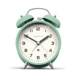 NEWGATE ® Charlie Bell Echo Alarm - Petit Réveil de Chevet Contemporain - Accessoires de Chambre - Réveils - Accessoires de Bureau - Horloge de Chevet - Chiffres Arabes (Néo-Menthe)