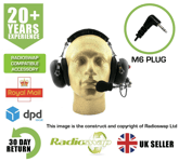 RADIOSWAP EAR PROTECTION HEADSET & DOWNLEAD FITS MOTOROLA T80 T81 T82 (M6)