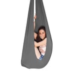 YANFEI Indoor Therapy Swing For Kids Adult Cuddle Hammock Chair Hanging Rope Sensory Great For Autism ADHD SPD Up To 440 Lbs (200Kg) (Color : GRAY, Size : 100X280CM/39X110IN)