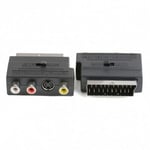 Scart to RCA Composite and LR Audio Adaptor, TV, Television, Input/Output Switch
