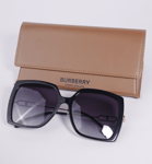 Burberry Sunglasses Black Square Frame Grey Gradient Lens 140mm Full Rim RRP€349
