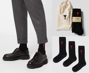 Ami Paris 3-ER Pack Socks Three Pack Gift Set Ami De Heart Socks Heart
