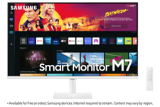 Samsung 32" M70B UHD, USB-C White Smart Monitor with Speakers & Remote (LS32BM701UPXXU)