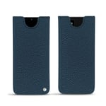 Pochette cuir Samsung Galaxy Note20 Ultra - Pochette - Bleu - Cuir grainé - Neuf