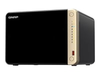 Qnap Ts-664 - Nas-Server - 6 Fack - 24 Tb - Sata 6Gb/S - Hdd 4 Tb X 6 - Raid 0, 1, 5, 6, 10, 50, Jbod - Ram 8 Gb - 2.5 Gigabit Ethernet - Iscsi Support