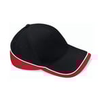 Beechfield Teamwear Competition Cap - Black/Classic Red / One Size