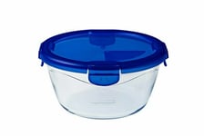 Pyrex Cook & Go Round Container with Lid Small 0.7L - Blue