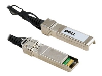Dell 10GbE Copper Twinax Direct Attach Cable - Direktkopplingskabel - SFP+ (hane) till SFP+ (hane) - 5 m - dubbelaxlad - för Networking N1148 PowerSwitch S4112, S5212, S5232, S5296 Networking S4048, X1026, X1052