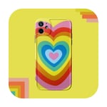 Retro summer rainbow sweet girls Love cute Phone case For iPhone SE 2020 11 Pro XS Max X XR 7 7 8 Plus 7Plus case silicone cover-01-for iphone XR