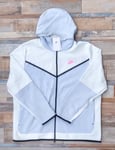 Nike NSW Tech Fleece Jacket Mens Size XXL Two Toned Summit White/Platinum New 