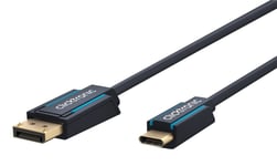 ClickTronic Adapterkabel från USB-C™ till DisplayPort™ Premiumkabel | USB-C™-kontakt  DisplayPort™-kontakt | 1,0 m | 4K @ 60 Hz