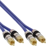 Rca Audio Cable, Premium, Gold Plug, 2x Rca Plug/Plug, 3M