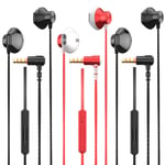 Earbuds Wired with Microphone Pack of 3, Noise Isolating in-Ear Headphones, Powerful Heavy Bass, High Definition, Earphones Compatible with iPhone, iPod, iPad, MP3, Samsung, and Most 3.5mm Jack