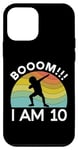 Coque pour iPhone 12 mini Boom I'm 10 Birthday Year Old 10ème fête pour enfants garçons