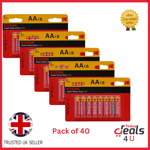 40 x Single Use Batteries Kodak AA Zinc Batteries Industrial Double A Batteries
