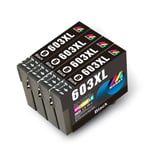 Mondy 603XL Replacement for Epson 603 XL Ink Cartridges Work with Epson XP-3100 XP-4100 XP-2100 XP-2105 XP-3105 XP-4105, WF-2835DWF WF-2850DWF Printer