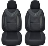 Housses de siège sur Mesure pour sièges Auto compatibles avec VW Caddy 2010-2015 conducteur et Passager Housses de siège FB : G102 (Noir)