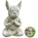 Meditationsdjur Mediterande hund Trädgårdsprydnader (15 cm meditationshund),