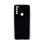 TCL 20 SE Case, Scratch Resistant Soft TPU Back Cover Shockproof Silicone Gel Rubber Bumper Anti-Fingerprints Full-Body Protective Case Cover for TCL 20 SE (Black)