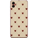 Samsung Galaxy A04 Genomskinligt Skal Heart Grid