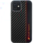 Audi iPhone 11/Xr Mobilskal Carbon Fiber Stripe - Svart