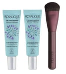 Rosalique - 2 x 3 in 1 Anti Redness SPF50 30 ml + Miracle Foundation Brush