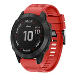 For Garmin Fenix 6 Sapphire 22mm Quick Release Silicone Watch Band(Red)