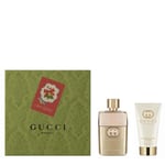 GUCCI GUILTY POUR FEMME GIFT SET 50ML EDP SPRAY + 50ML BODY LOTION - NEW - UK
