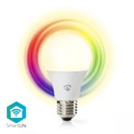 SmartLife RGB Lamppu | Wi-Fi | E27 | 806 lm | 9 W | Lämpimästä kylmään valkoiseen / RGB | 2700 - 6500 K | Android™ / IOS | polttimo | 1 kpl