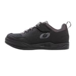 O'Neal | Mountain Bike Shoes | MTB Downhill Freeride | Vegan | SPD Pedal Plate Compatible Sole, Durable and Lightweight PU, Vents | Flow SPD V.22 Shoe | Adult | Black Grey | 41