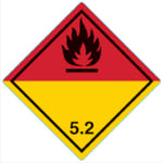 RL Farligt gods-etiketter 5.2 Organic Peroxide 250 st/rulle