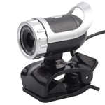Web Camera, 360 Degree Clip-on Webcam Web Camera HD USB 2.0 Camera, 30W PC Video Camera for Streaming Online Class, PC Mac Laptop Desktop (Silver)(Silver)
