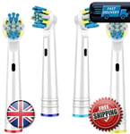Electric Toothbrush Heads 4 Pack Compatible Oral B Braun Replacement Brush Head✅