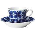 Rörstrand Mon Amie Kaffekopp med Tallerken, 14 cl Blå Porselen