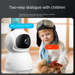 White Home Security Camera 3k Dual Lens Baby Monitor Video Surveillance