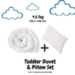 Non Allergenic Baby Cot Bed Duvet & Pillow All Sizes Junior - Sets and Separate