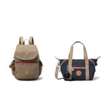 Kipling City Pack Women's Backpack Handbag, Brown (True Beige C), One Size Art Mini Women’s Satchel, Blue (True Navy C), 34 x 21 x 18.5 cm
