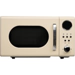 SIA 20L Retro Freestanding Microwave, 700W, Digital Timer, Cream - FRM20AP