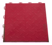 PELA Garagegolv Durk, röd, 38x38 cm, 2m²